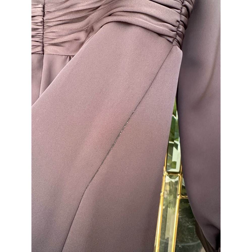 Ramy Brook Black Satin Long-Sleeve Keyhole Wrap Dress, 4 NWT - Picture 6 of 6